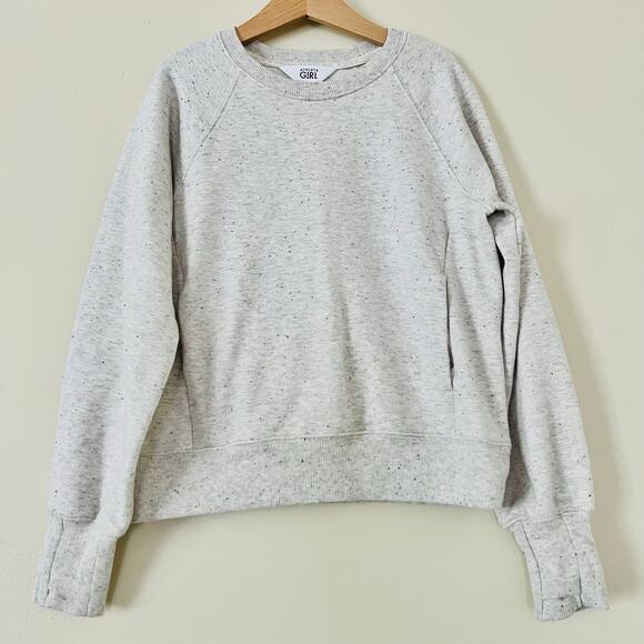 Athleta Girl Balance Sweatshirt Rainbow Multi Pouch Pocket Soft M 8 10 Tencel - Picture 4 of 5